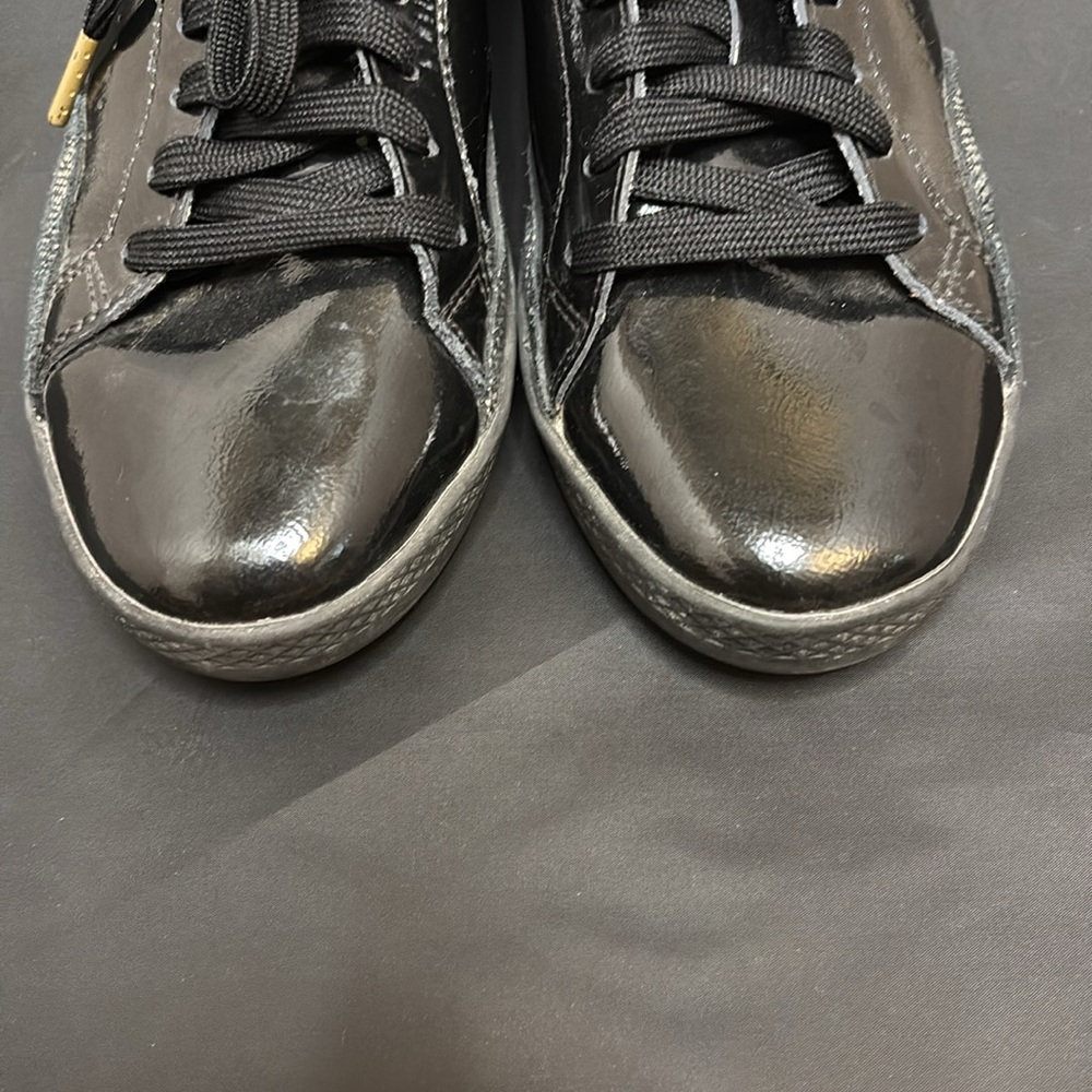 PUMA Women’s Match Lo Print Snake Sneakers – Black/Gold – Size 7 - Picture 7 of 12